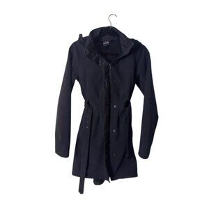 The North Face Womens Black Belted Hooded Softshell Coat S